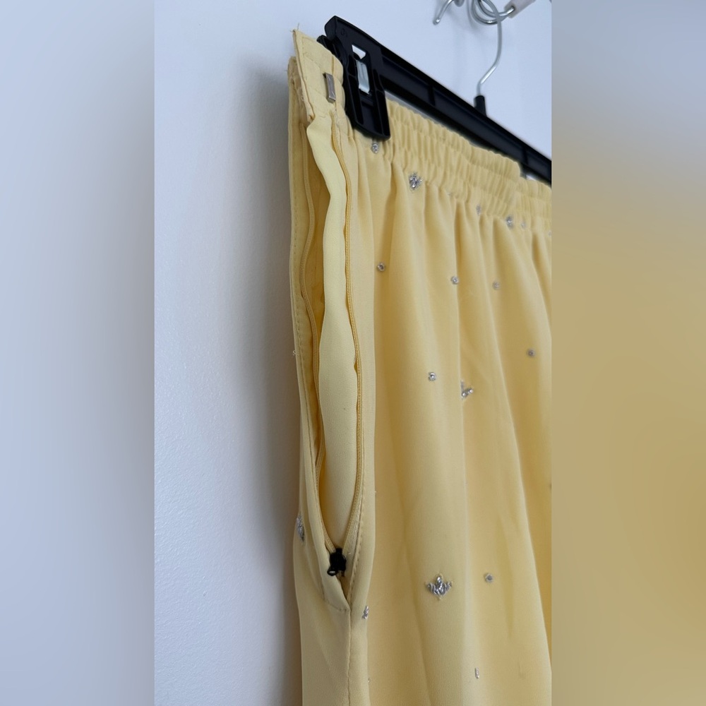 Pistachio Green & Canary Yellow Lehenga Choli - Indian Dress - Picture 8 of 14